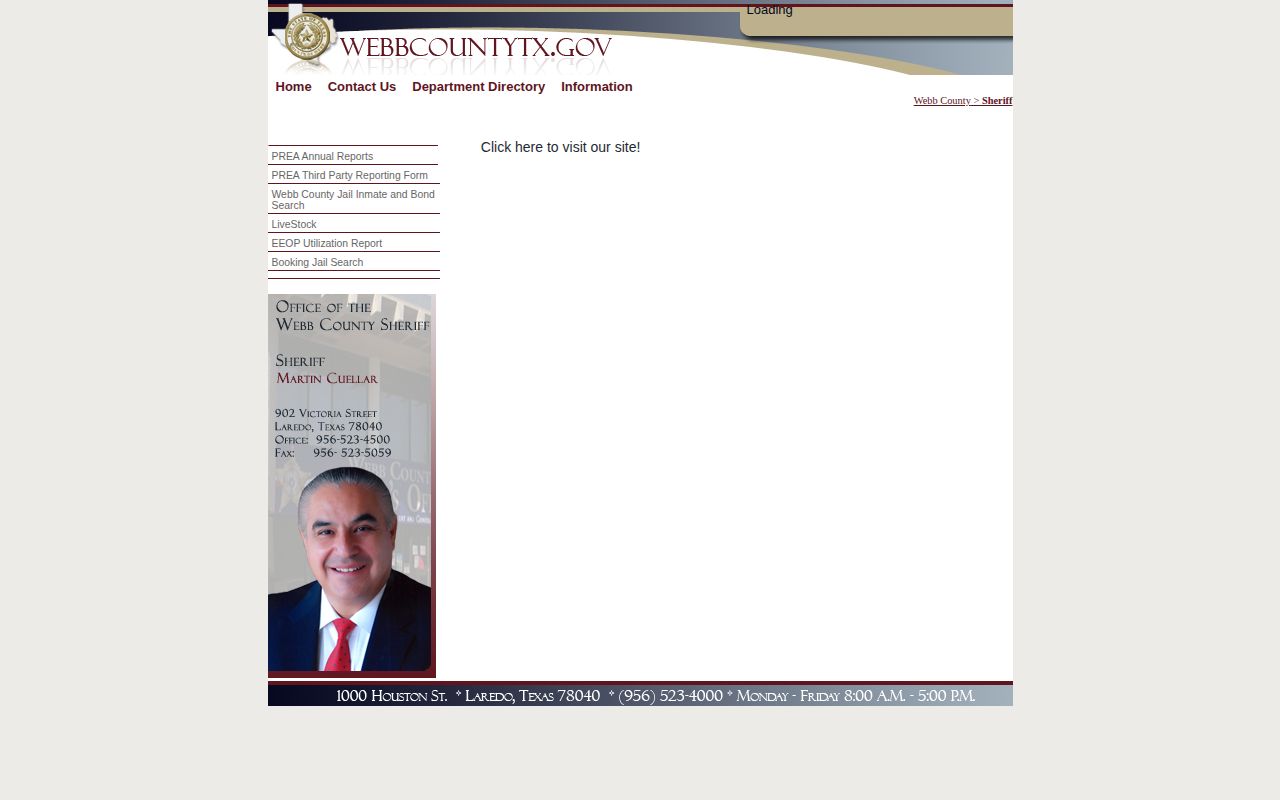 Webb County Sheriff gateway for released inmate records