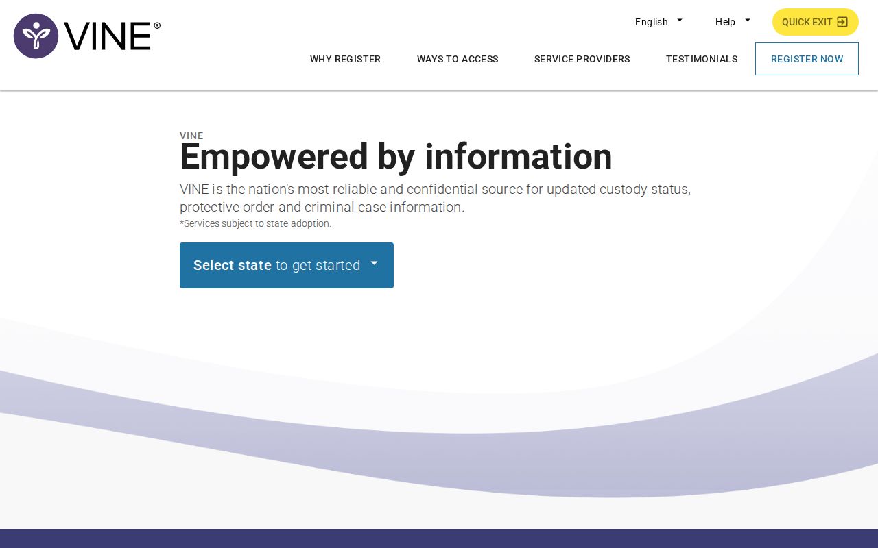 Texas VINELink search for Webb County inmate release notifications